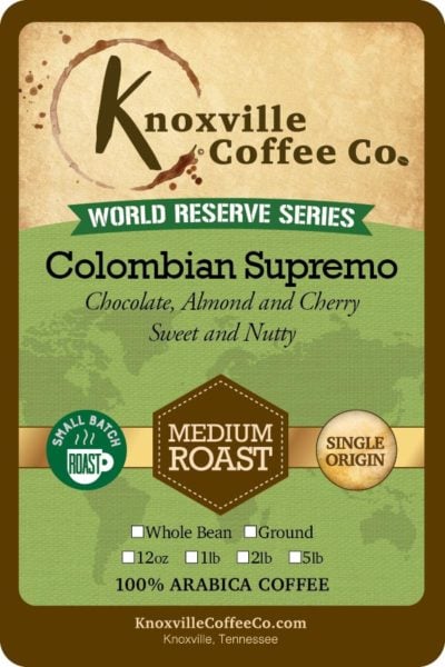 Knox Coffee World Reserve Colombian Supremo